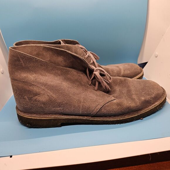 Men's Shoes Clarks DESERT BOOT 13M Lace Up Chukka Boots‎ 55527 WOLF GRAY SUEDE - Picture 5 of 9